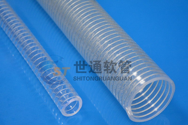 ST00258軟管,耐高溫鋼絲管,PVC透明鋼絲軟管，PVC鋼絲增強(qiáng)軟管